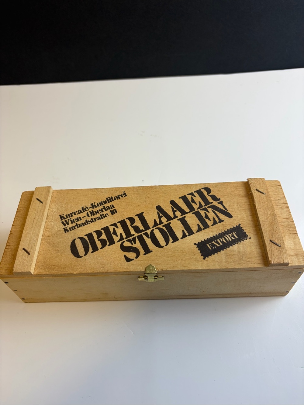 Wooden Oberlaaer Stollen Storage Box - Natural Wood